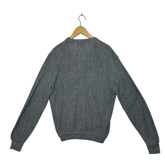 JEFFLINKS Gray Vintage Acrylic V-Neck Button Cardigan Size Large - Picture 3 of 11